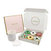 Boîtes d'emballage de luxe imprimées personnalisées pour mariage Saint Valentin Macaron Puff Bakery Mochi Donut Cake Cookie avec séparateurs