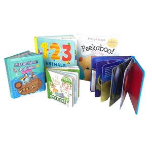 Pubblicazione di libri di bordo per bambini con copertina rigida con stampa personalizzata, libro pop-up per bambini libri 3d in inglese con stampa in cartone