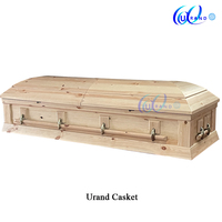URD-A475 Ataúdes de Madera Confiables de China, Suministros para Ataúdes Funerarios con Interior de Terciopelo Americano