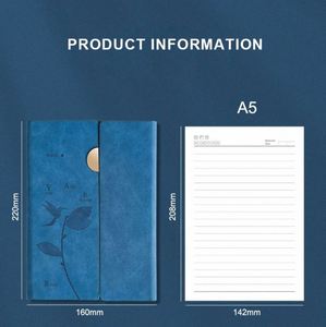 High Quality <b>A5</b> Size Office <b>Notepad</b> Top Grade Hardcover Meeting Notebook with Pen Holder - Product Image 3
