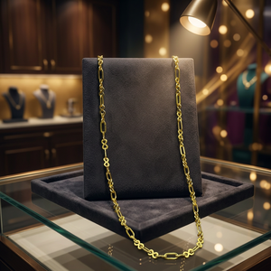 Vente en gros de chaîne Singapour micro plaqué or 14K 18K 24K Chaîne de mode Chaîne de style moderne Chaîne de style singapourien Chaîne en laiton doré - Product Image 3