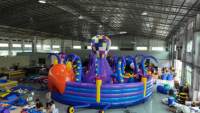 Parc de jeux gonflable géant Octopus Combo en PVC pour enfants, avec trampoline