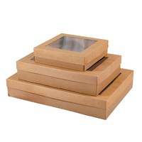Recyclable personnalisé fort carton ondulé papier Tuck Box Kraft papier alimentaire plateau boîte pour pommes cerise fruits ensemble