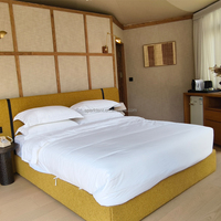 Cabines d'hébergement extérieures de petite taille en gros, maison préfabriquée en acier, tente, chambre d'hôtel standard avec mur en verre