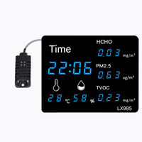 Thermomètre industriel LX985-B avec sonde externe, analyseur de qualité de l'air, formaldéhyde, PM2.5, TVOC, -40-80°C, 0-99.9%HR, pour usine et laboratoire
