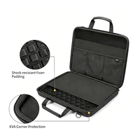Étui de transport pour ordinateur portable personnalisé de 15,6 pouces en EVA rigide anti-pression, sac d'ordinateur protecteur antichoc avec bandoulière amovible