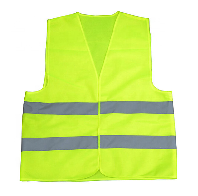 Áo Gi Lê An Toàn Sọc Phản Quang 3M Xây Dựng Áo Gi Lê Dệt Kim Màu Vàng Hi-vis