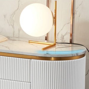 Meuble de salon au Design moderne avec dessus en marbre et cadre en acier inoxydable, meuble <span class=keywords><strong>Tv</strong></span> blanc et table basse - Product Image 5