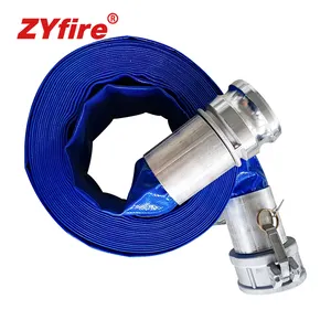 ZYfire tubo flessibile per irrigazione ad acqua layflat in PVC blu da 3 pollici per lo scarico dell'acqua agricola