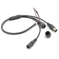Arnés de cableado de cable de alimentación de video UL20761 de 470MM con aislamiento de PVC Botón de reinicio de conductor coaxial 50ohm BNC