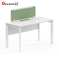 Poste de travail cubique linéaire moderne E0 MFC, bureau modulaire pour projets commerciaux, certifié BIFMA