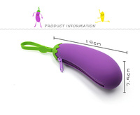 Grote Capaciteit 21*5.5Cm Siliconen Rits Potloodzak Met Fruit En Groente Cartoon Ontwerp Voor School & Kantoor Gebruik Duurzaam Stijlvol