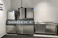 Machine à glaçons commerciale SINDEICE 1T, la plus vendue, 1000 kg/24h, pour hôtels, bars, usines de glace, avec moteur de compresseur central