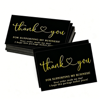 Tarjetas de Agradecimiento de Lujo 4x6 con Estampado Dorado y Logotipo Personalizado para Bodas, Pequeñas Empresas, Graduaciones, Funerales y Despedidas de Soltera