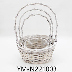 <span class=keywords><strong>Wicker</strong></span> Willow Coração Forma Madeira Pedaço Cestas para Venda com Cor Cinza - Product Image 4