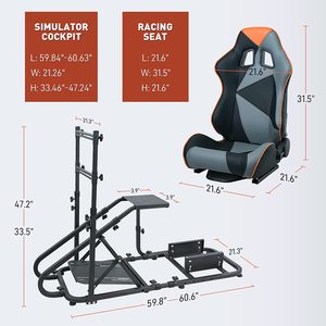 Plataforma de Conducción Estilo Auto Deportivo 1012F para Simulación de Carreras - Product Image 4