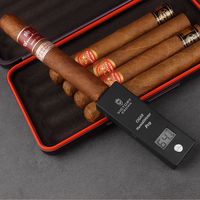 Hygromètre portable pliable pour cigares avec sonde métallique pour détecter l'humidité interne des cigares humides