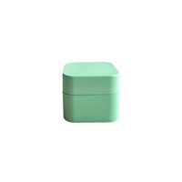 Pot à crème sans air 30g 50g, flacon sous vide double paroi en PET avec tête de pompe, conteneur cosmétique carré peint par pulvérisation pour crème visage