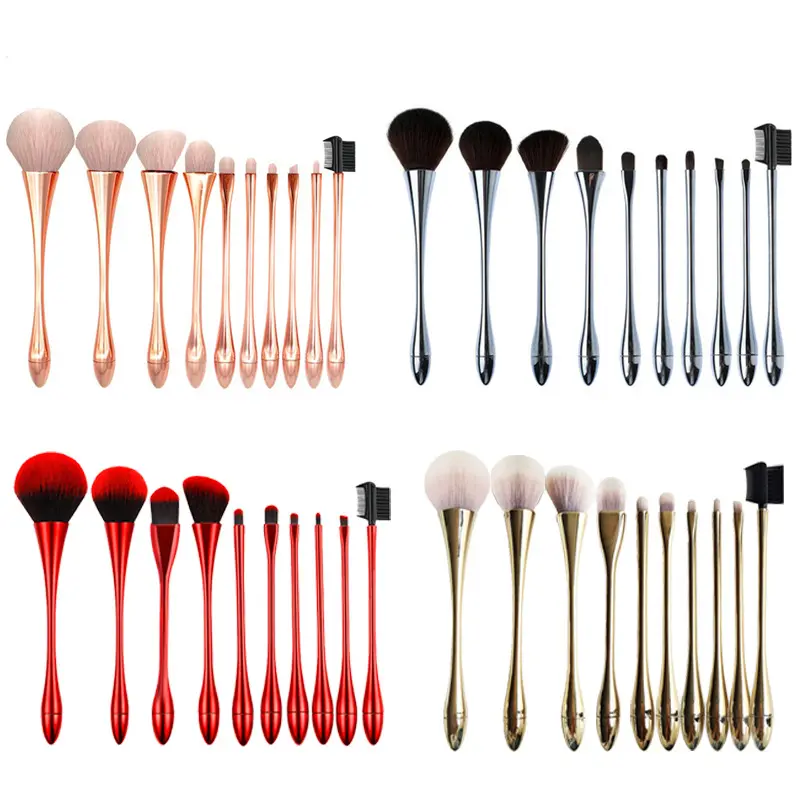 10Pcs Morphe Makeup Brush Set Flat Makeup Brush Foundation Cosmetics Powder Makeup Brushes For Foundation