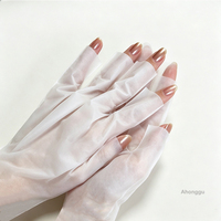 Gants jetables en tissu blanc pour les mains, avec bouts de doigts détachables, hydratants, pour le soin des mains, fournitures pour salons de beauté