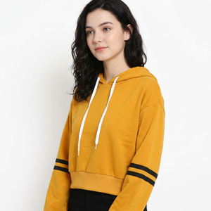 Crop Top Hoodie <b>Women's</b> Cropped Hoodie Wholesale Custom Print Logo Long Sleeve Crop Hoodies Custom <b>Women</b> <b>Pullover</b> <b>Women</b> - Product Image 1