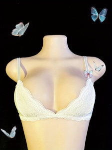 <span class=keywords><strong>Sujetador</strong></span> <span class=keywords><strong>sin</strong></span> Varillas Cómodo para Mujer, Tirantes Ajustables, Copa Triangular Suave, Bralette Transpirable de Nailon para Uso Diario - Product Image 4