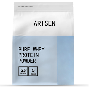 OEM低MOQピュアホエイプロテインパウダー、バニラ、1スプーンあたり23gのタンパク質と5gのBCAA、英国で人気のホエイコンセントレートシェイク - Product Image 1