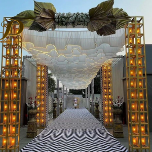 JINDA Promotion : Rideaux de plafond en tissu avec bandes LED pour mariages et hôtels - Product Image 1