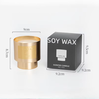 Bougie parfumée en cire de soja en céramique gaufrée noir mat avec mèche en bois, coffret cadeau de luxe, logo personnalisé, décoration d'intérieur, vente en gros, cadeau