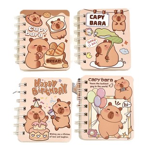 Carnet à spirale Capybara A7 ligné, bloc-notes créatif à motifs de dessins animés pour étudiants et usage professionnel - Product Image 5