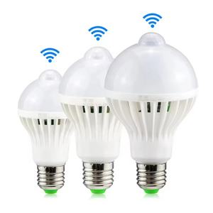 Luz Nocturna LED con Sensor de Movimiento PIR de 5w/7w/9w/12w, Bombilla de Lámpara de Ahorro de Energía Infrarroja Automática de 85V-265V E27 para Iluminación de Pasillos y Escaleras - Product Image 1