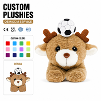 Mainan Gelang Plush OEM ODM Custom, Mainan Gelang Hewan Rusa Lucu untuk Hadiah Pesta Natal