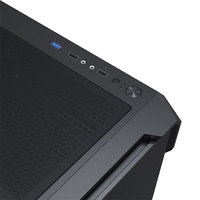 Boîtier PC Gamer GALAX War Hammer Vertical Mid Tower en Acier avec Panneau Latéral en Verre Trempé et Bande Lumineuse ARGB Frontale Noir
