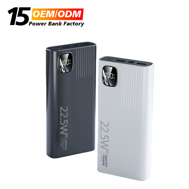 Wholesale Power Banks Printed Custom Logo PD 20W Portable 22.5W Quick Charge USB C Mobile Phone Charger Powerbank 10000 MAh