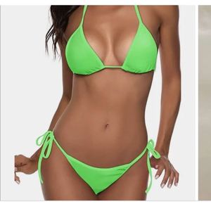 Individueller Damen-Dreieck-Bikinki zweiteilig sexy <span class=keywords><strong>badeanzug</strong></span> String Bademode Strandbekleidung Übergröße Krawatte Seitenabbadebekleidung - Product Image 4