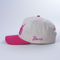 Gorra de béisbol personalizada con logotipo de soplo bordado en 3D de dos tonos, gorras de béisbol estructuradas de 5 paneles, gorras deportivas de alta calidad
