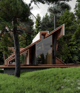 Villa Moderna de Lujo con Estructura en A: Casa Triangular Pequeña, Aislada, Modular y Prefabricada para Apartamentos o Cabañas Prefabricadas - Product Image 3