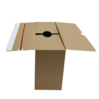 Bande détachable personnalisée Boîte d'expédition artisanale écologique Emballage d'enveloppe à fermeture éclair Boîte postale en carton ondulé pour la logistique