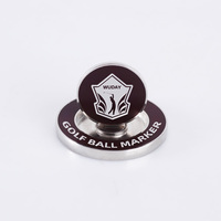 Marqueur de balle de golf personnalisé en verre givré, logo personnalisé, accessoires de golf de haute qualité en relief