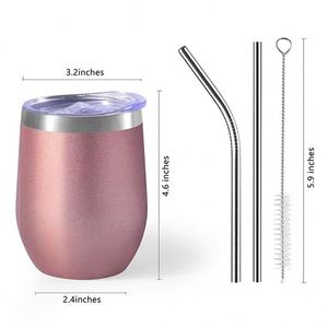 304 Food Safe Stainless Steel Interior Wine Cup With Lid 350Ml Stemless Modern Design <b>Christmas</b> <b>Gift</b> Idea ASM09 - Product Image 3