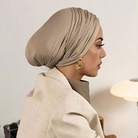 Foulard polyvalent en coton soyeux Glory, bonnet de base respirant et élégant de couleur unie haut de gamme