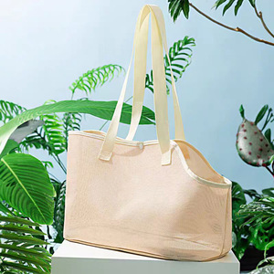 Breathable Mesh <b>Pet</b> <b>Carrier</b> Semi Circle Lightweight Shoulder Bag For Cat Dog Travel Use - Product Image 3