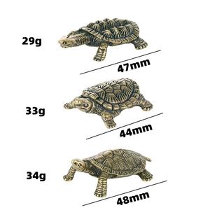 Ornamento de tortuga de latón puro para coche, artesanía Retro personalizada, ornamento de escritorio, CA364, venta al por mayor - Product Image 6