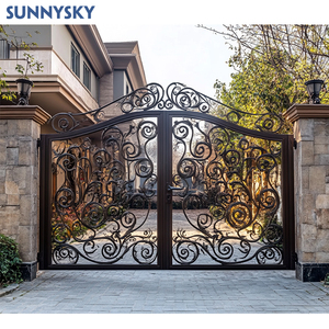 Design Sunnysky in ferro battuto nero cancello d'ingresso cancello d'ingresso per Villa/giardino/fattoria - Product Image 4
