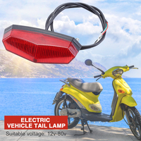 Feux arrière LED pour vélo électrique, 1/2/5 pièces, feux arrière d'avertissement de sécurité, accessoire de remplacement pour vélo électrique