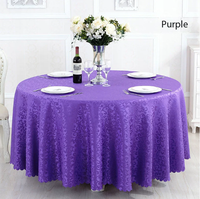 Nappe ronde en jacquard bleu royal en gros pour mariage, nappe de restaurant, couvre-table pour événement, fête
