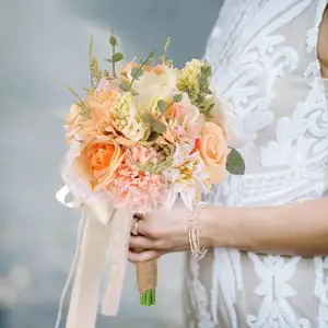 2024 हॉट सेलिंग कृत्रिम फूल शादी के गुलदस्ते बच्चों की सांस पार्टी सजावट