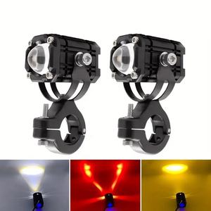2pcs Lumineux 3000LM LED Moto Phare Démon Ange Yeux Auxiliaire Travail Lumière phare moto État Nouveau - Product Image 2