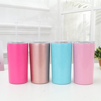 Gobelets isothermes personnalisés en acier inoxydable de 12 oz, écologiques, isolation thermique 6-12 heures, pour enfants, sublimation, modèle mince, vente chaude