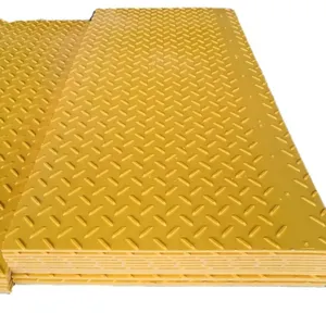 Interlocking Heavy Duty Excavator Mat Polymer Anti- Slip Oil Drilling Rig Ground Protection Mats